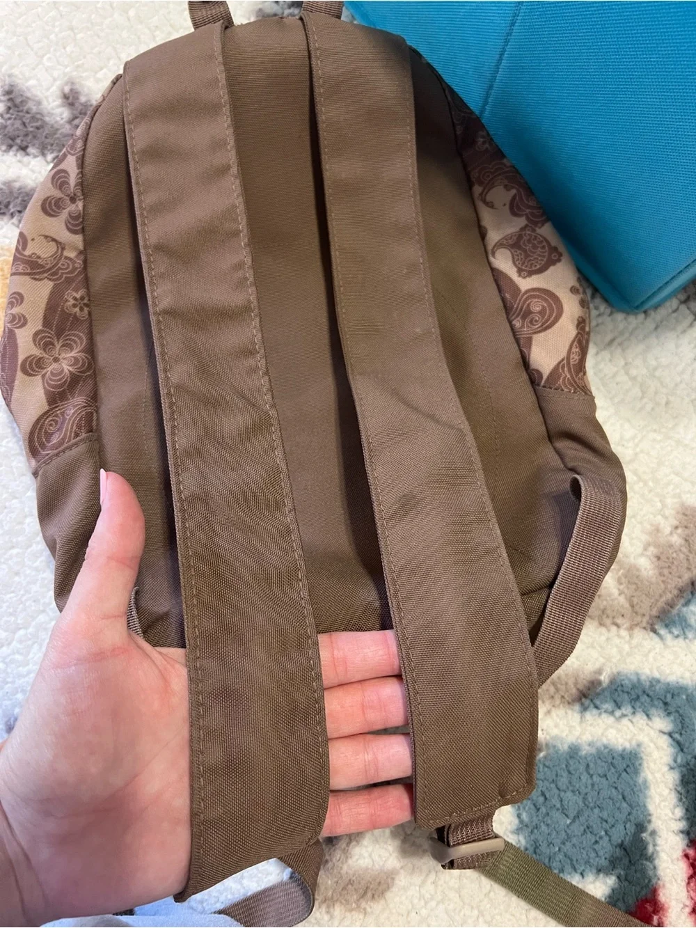Jansport Brown Floral Accent Backpack